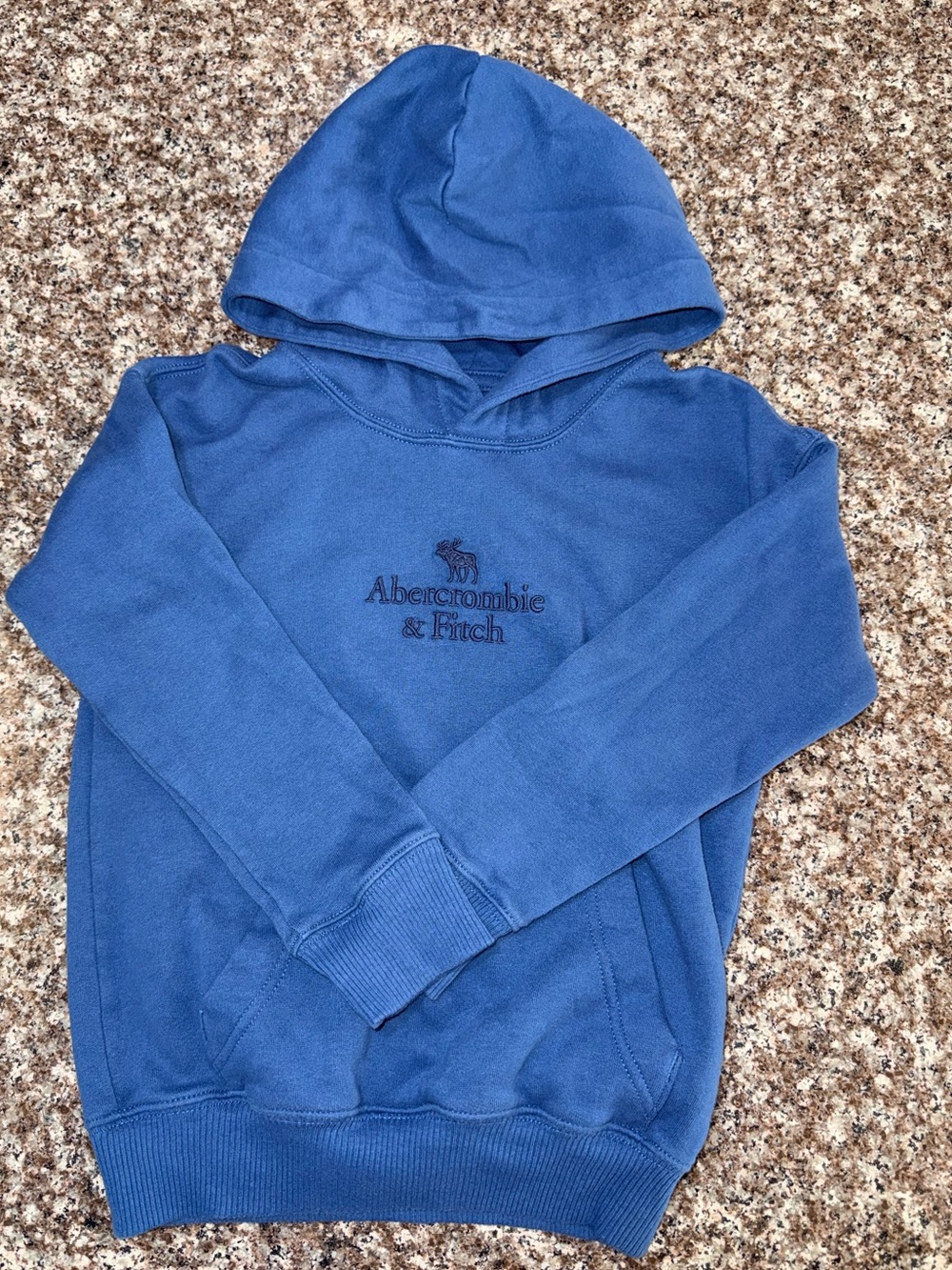 Kids Abercrombie & Fitch Royal Blue Hoodie with Embroidered Logo